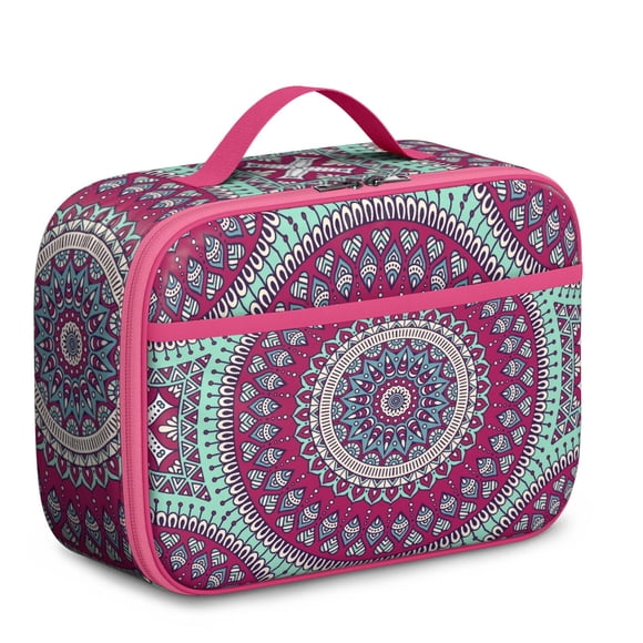 Boîte à Lunch Isolée Style Bohème Mandala Vibrant – Durable, Légère pour l'Emballage des Déjeuners de Maternelle et École Primaire