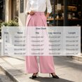 thumbnail image 3 of Achuyrbd Women's High Waisted Wide Leg Pants Button Front with Pockets Solid Color Business Casual Office Trousers Professional Work Wear, S-2XL, 3 of 6