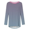 thumbnail image 3 of HuaLeiMao Womens Tunic Tops to Wear with Leggings Long Sleeve Striped T Shirts Crew Neck Loose Blouse Flowy Swing Tunics, 3 of 4