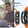 thumbnail image 4 of KOMI [2Pack for Samsung Galaxy Watch 7 Ultra 2024 Screen Protector Case 47mm Accessories, Protective Face Cover for 47 mm, Hard Bumper Built-in Tempered Glass Film for Women Men, 4 of 7