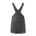 thumbnail image 4 of Asqwmvz Denim Skirt Men's Women's American Flag Denim Bib Overall Shorts Romper Independence Day Clothes Slip Skirt Grey, 4 of 5