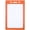 Orange, variant on Vertical Color-Frame Badge Holder - Clear Vinyl Window Protector with Color Border for Single Credit Card Size Key Cards and Badges by Specialist ID (Blue)