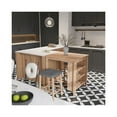 thumbnail image 5 of Dawson 36"W Oak Finish Wood 3-PC Counter Height Table Set, 5 of 5