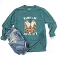 thumbnail image 6 of Nashville Music City Guitar Grunge - Womens Garment Dyed Long Sleeve, 6 of 8