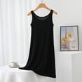 thumbnail image 4 of AHMOMEI Women's Tank Nightgown Sleeveless Sleepwear Scoop Neck Full Slip Chemise Nightdress Black M, 4 of 5