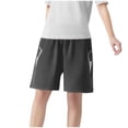 thumbnail image 3 of AHTJRT Girls Athletic Shorts Ice Silk Moisture Wicking Shorts Lightweight Comfy Dolphin Shorts for Soccer Workout Gym Running Dancing Dark Gray 7-8 Years, 3 of 5