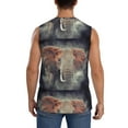 thumbnail image 4 of Balery Elephant in Smoke Men's Sleeveless Muscle Shirts Workout Tank Top, Moisture Wicking, Odor Protection-Large, 4 of 8