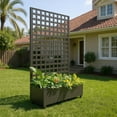 thumbnail image 5 of Danolapsi 72inch Metal Planter Box, Planter Box with Square Lattice Trellis,Galvanized Raised Garden Bed On Wheels,for Climbing Plants and Vines, Garden Bed with Trellis, 5 of 7