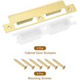thumbnail image 3 of SHIQI-2 Sets Door Strike Plate, 48mm x 195mm Stainless Steel Latch Deadbolt Replacement Lock Strike Plate for Door Frame Door Jamb Reinforcement, Gold, 3 of 4