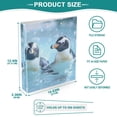 thumbnail image 5 of Cute Penguins in Water Hardcover 3 Ring Binder 1.5” Round Rings Binder Organizer Letter Size Paper Pockets School Office Supplies, 5 of 9