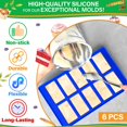 thumbnail image 3 of Moldes de silicona para chocolate NADOBA Fun Robot & Brick, 6 unidades, 3 of 9