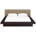 thumbnail image 5 of Modway Freja Queen Wood Polyester Fabric Platform Bed in Cappuccino/Latte, 5 of 7