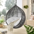 thumbnail image 2 of Swing Lounge Chair, Grey Gray White, Modern Contemporary Urban Design, Outdoor Patio Balcony Cafe Bistro Garden Furniture Hotel Hospitality, 2 of 5