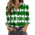 thumbnail image 4 of Womens Button Down Shirt St. Patrick‘s Day Print Blouse 2026 Spring Tops Casual Collared Top Lightweight Long Sleeve Clothing Irish Holiday Outfits Fashionable Work Tees, 4 of 5