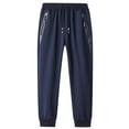 thumbnail image 2 of WREESH Men's Jogger Sweatpants Cotton Pants Outdoor Winter Fleece Thickened Casual Lamb Velvet Pants Full Length Pants Blue, 2 of 5