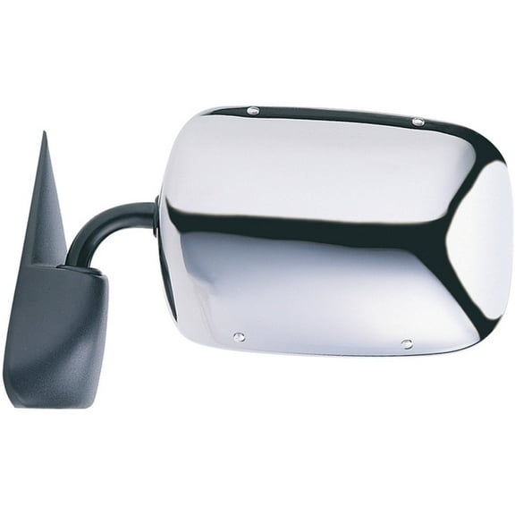 60018C - Fit System Driver Side Mirror for 94-97 Dodge Pick-Up, chrome, foldaway, Manual Fits select: 1994-1997 DODGE RAM 1500, 1994-1997 DODGE RAM 2500
