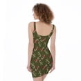 thumbnail image 2 of Xmas Candy Cane Pattern Print Sleeveless Bodycon Dress, Jesus Christian Fashion Summer Maxi Dress For Women, 2 of 4