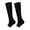 Black, variant on jowamay Open Toe Compression Socks 15-20mmHg Men Women Calf Knee High Zippered Compression Socks for Jogging