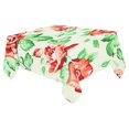 thumbnail image 1 of BSDHOME Red Roses Vintage Floral Cotton Linen Tablecloth 52x70 inches Tablecover Desk Table Cloth For Dining Room, Tea Table, Picnics, Parties, 1 of 4
