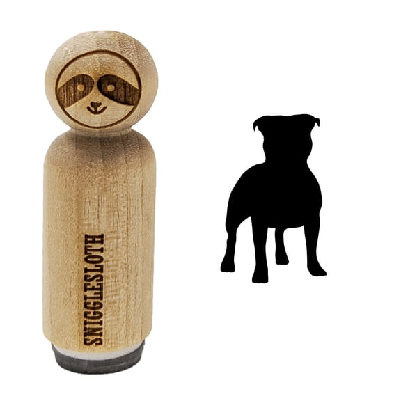 Staffordshire Bull Terrier Dog Solid Rubber Stamp for Scrapbooking Crafting Stamping - Medium 1 Inch