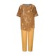 thumbnail image 4 of ICHUANYI Clearance Women's Print Crewneck Short Sleeve Pullover Shirt Tops + Pants Trousers Set(Yellow, M) ICHUANYI WER2023081005976, 4 of 6