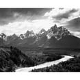 thumbnail image 2 of Adams, Ansel 18x15 Gold Ornate Wood Framed with Double Matting Museum Art Print Titled - View from river valley towards snow covered mountains, river in foreground, Grand Teton National Par, 2 of 4