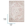 thumbnail image 5 of Livabliss Area Rugs for Living Room, 5x5 St Tropez Traditional Plum Square Rug, Bedroom Dining Room Home Decor Stain Resistant Carpet (5'1" x 5'1"), 5 of 7