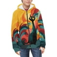 thumbnail image 3 of chaqlin Cat Hoodies for Girls 6-7 Cute Full-Zip Sweatshirts Kids Long Sleeve Hooded Jacket Lightweight Loose Fit Sports Outerwear with Pockets, 3 of 6