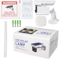 thumbnail image 2 of Cámara de seguridad solar con energía solar IP66, impermeable al aire libre, con sensor de movimiento, luz solar LED para jardín y garaje, 2 of 7