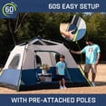 thumbnail image 4 of 4/6/8/10 Person Instant Tent  Waterproof Pop Up Tents For Camping With Rainfly 60 Seconds Easy Setup Automatic Cabin Family Expandable Carry Bag & Upgraded Ventilation, 4 of 9