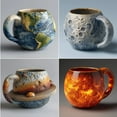 thumbnail image 4 of Planetary Themed Ceramic Mug Collection, Unique Moon Surface Design Coffee Cups, Space Embossed Cratered Mug Gift For Astronomy Lovers, 4 of 6