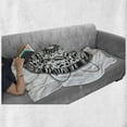 thumbnail image 6 of Galaxy Mandala Soft Flannel Fleece Throw Blanket, Orbital Hoops Inspired Design Interpenetrated Sun and Moon Day Night, Cozy Plush for Indoor and Outdoor Use, 60" x 80", Black and White, by Ambesonne, 6 of 6