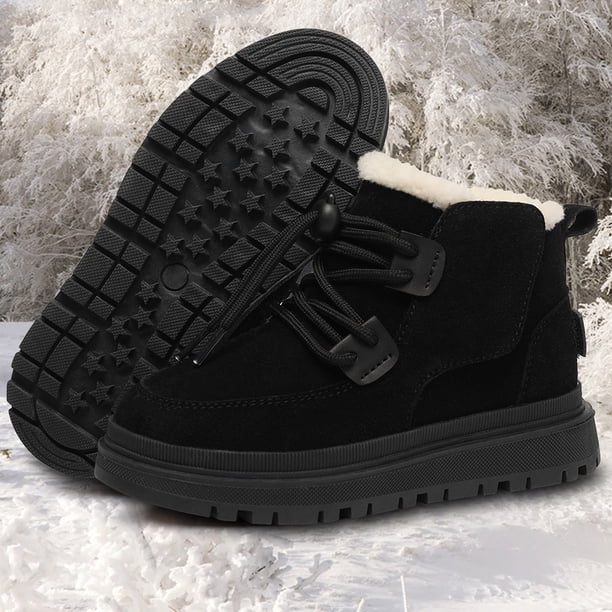 Botas de nieve Botas cortas informales para niños, botas de nieve de invierno antideslizantes, resistentes al desgaste para niños y niñas Likrtyny Tenis De Mujer Tenis De Hombre