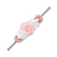 thumbnail image 1 of Paquete de 5 diademas de nailon con delicadas flores rosas blancas y rosas, lazos florales para el pelo, diademas con flores de margaritas, bandas elásticas para el pelo para Pascua, 1 of 5