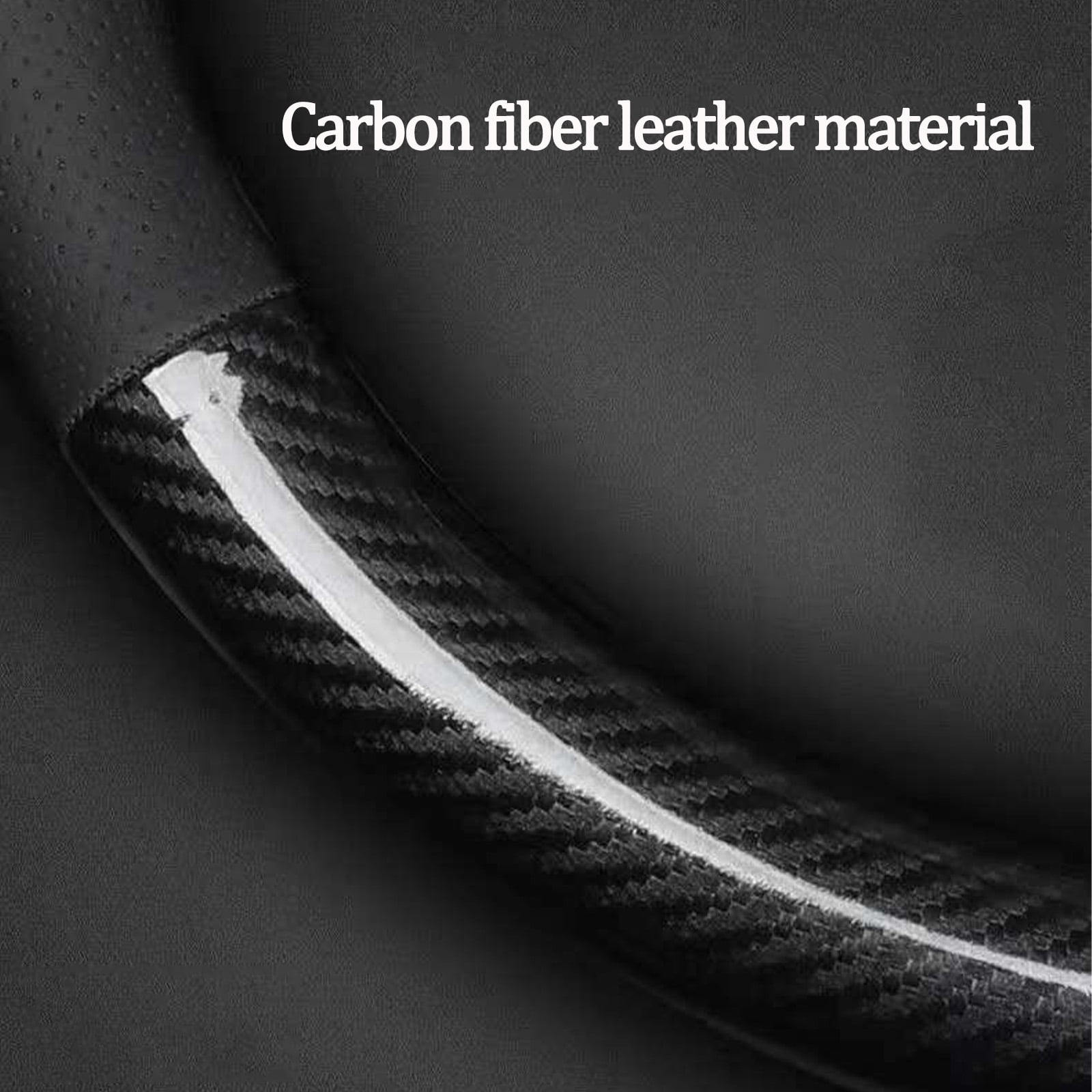 Car Steering Wheel Cover Wheel Cover Protector, Anti-Slip Breathable Full Surround Universal Car Accessory For Honda Crider Accord CR-V Civic Vezel Fit Envix HR-V City -black(With hole)