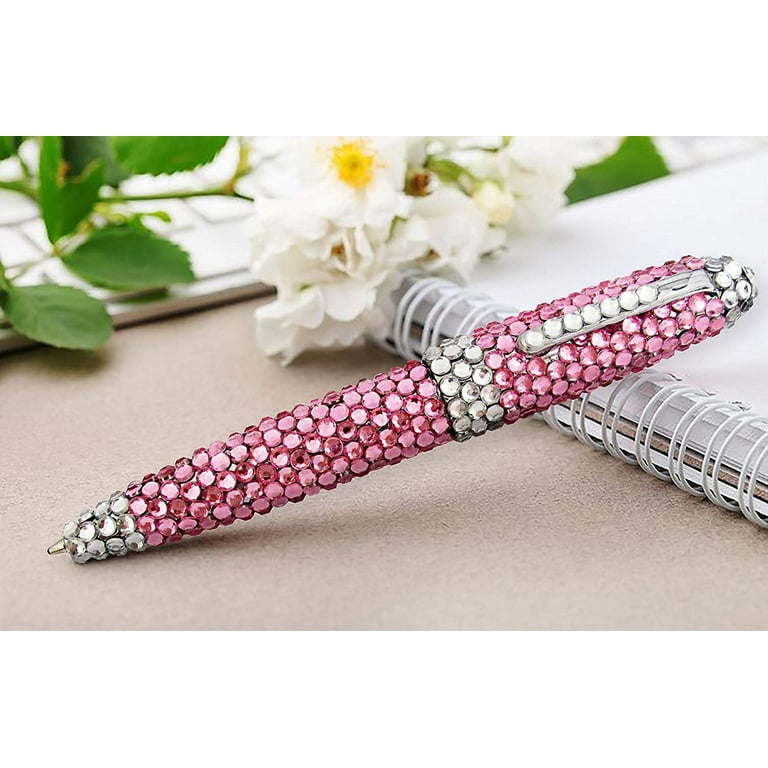 Bling Pen, Glam Rock Rhinestone & Crystals, Dream Pen!! 3 In A Pack, Twist  To Retract, Black Ink, Smooth Writing. By Mega Stationers