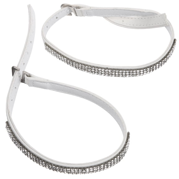 TEHAUX 1 Pair Rhinestone Strap Detachable Prevent Heel Slips Shoe Straps Band for Women Party 30.00X1.00X1.00in