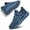 Navy Blue, variant on Women's Slip on Walking Shoes Casual Fashion Running Tennis Shoes Lightweight Breathable Sneakers All Black Size 5