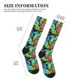 thumbnail image 4 of Honeii Hippie Style Print Sports Compression Socks,Running Crew Socks,Moisture-Wicking Anti-Blister Hiking&Gym Athletic, 4 of 5