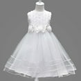 thumbnail image 2 of Weryoung Girls Children Mesh Dress Dress Stylish Little Girl Dress Lovely Ball Gown,White,5-6 Years, 2 of 9