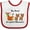White/Red, variant on Inktastic Hey, Santa It's my 1st Christmas Boys or Girls Baby Bib