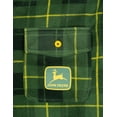 thumbnail image 2 of John Deere Flannel Shacket with Fleece Lining Plaid Little Kid to Adult, 2 of 4
