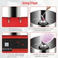 thumbnail image 3 of ROVSUN Cotton Candy Machine with Cart Stainless Steel, 21 Inch Electric Cotton Candy Maker Candy Floss Maker w/Cover Sugar Scoop and Large Storage Drawer for Commercial Home Party Carnival, Red, 3 of 8