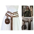 thumbnail image 2 of MOMOJIA Nordic Waist Cincher Belt With Waist Pack PU1eatherPouch Belt For LARPC0sp1ayVictorian Waist Knotted Rope Belt With Detachable Medieval Purse For Masquerades, 2 of 13