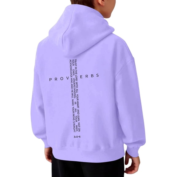 YUEHUA Christian Hoodies for Kids Boys Religious Jesus Hoodie Faith Cross Sweatshirts Vintage Bible Verse Graphic Pullovers for Girls