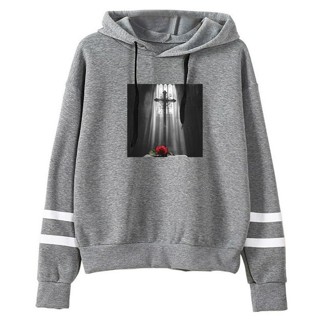 Ava Max Merch Loss Your Faith 2025 Sweat à Capuche Sans Poche Unisexe Mode Décontractée Manches Longues,TG,Gris