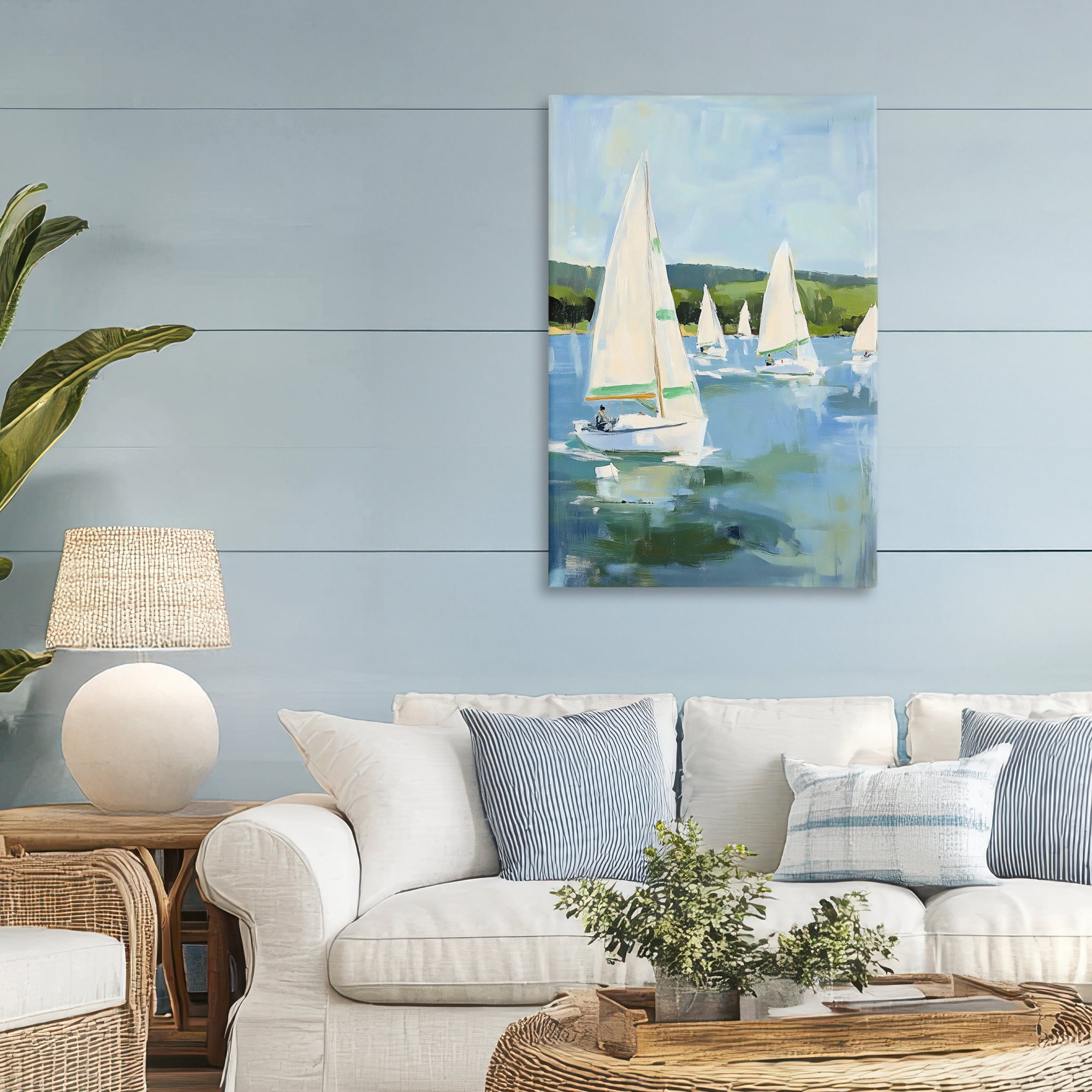 Stupell Industries Boat Race Regatta Canvas Wall Art, design by Petal Prints Design