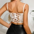 thumbnail image 4 of Lovskoo Bustier Tops for Women 2024 Underwired Camisoles Ladies Trendy Sleepwear Flower Embroidery Girdle Suspender Corset French Retro Sun-Top Top White, 4 of 8