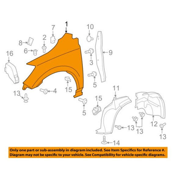 Buick GM OEM 08-12 Enclave-Front Fender Quarter Panel Left 20793342