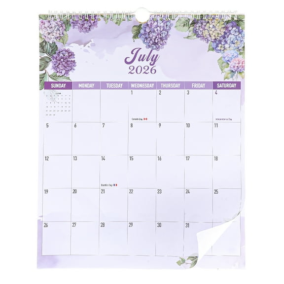 sixwipe 2026 Vertical Wall Calendar with Holidays, Large Modern Wall Hanging Planner, Perfect for Families, Students, Office Organization & Work Schedules